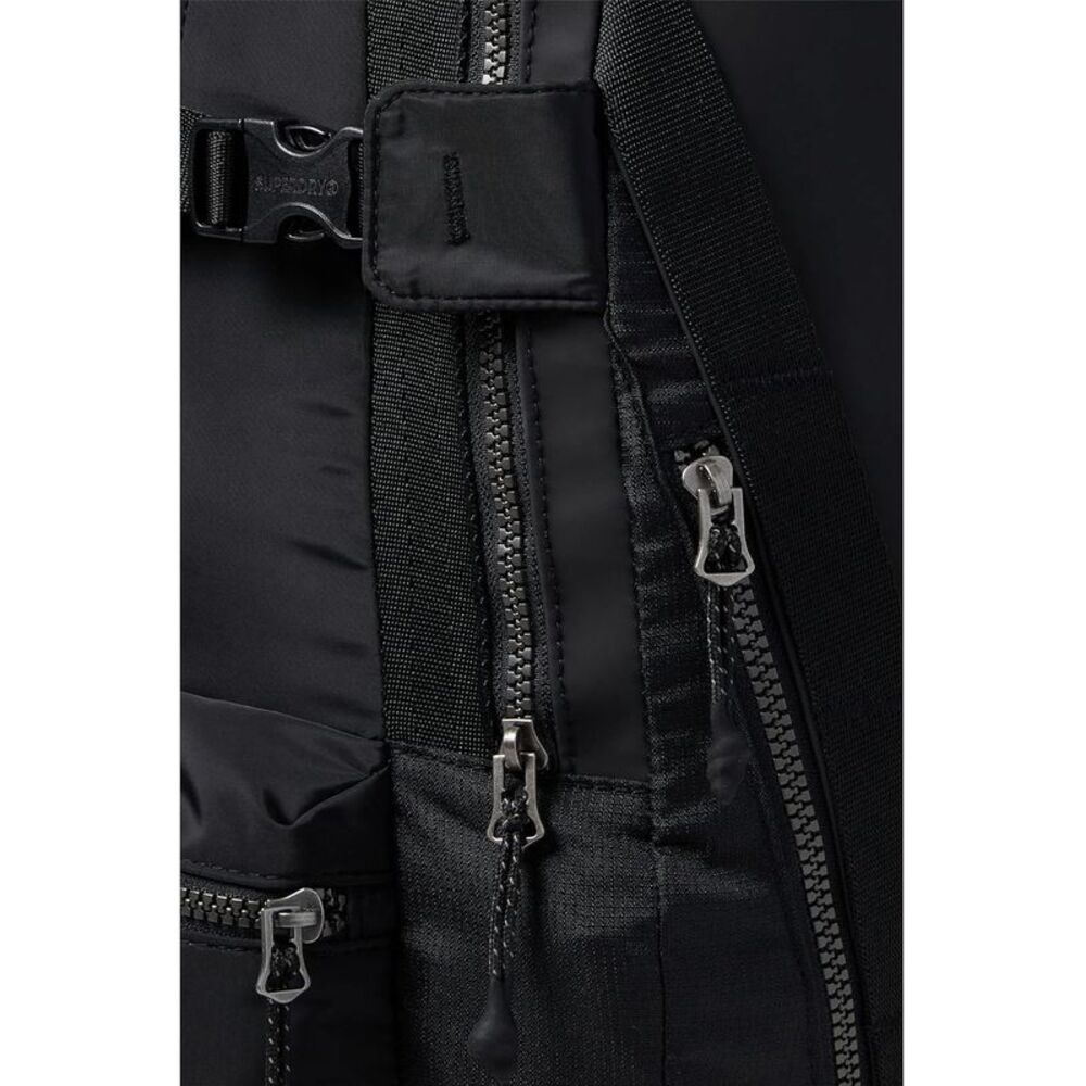 Superdry Mens Mountain Tarp Graphic Backpack Black/Black - NWT - Picture 4 of 5